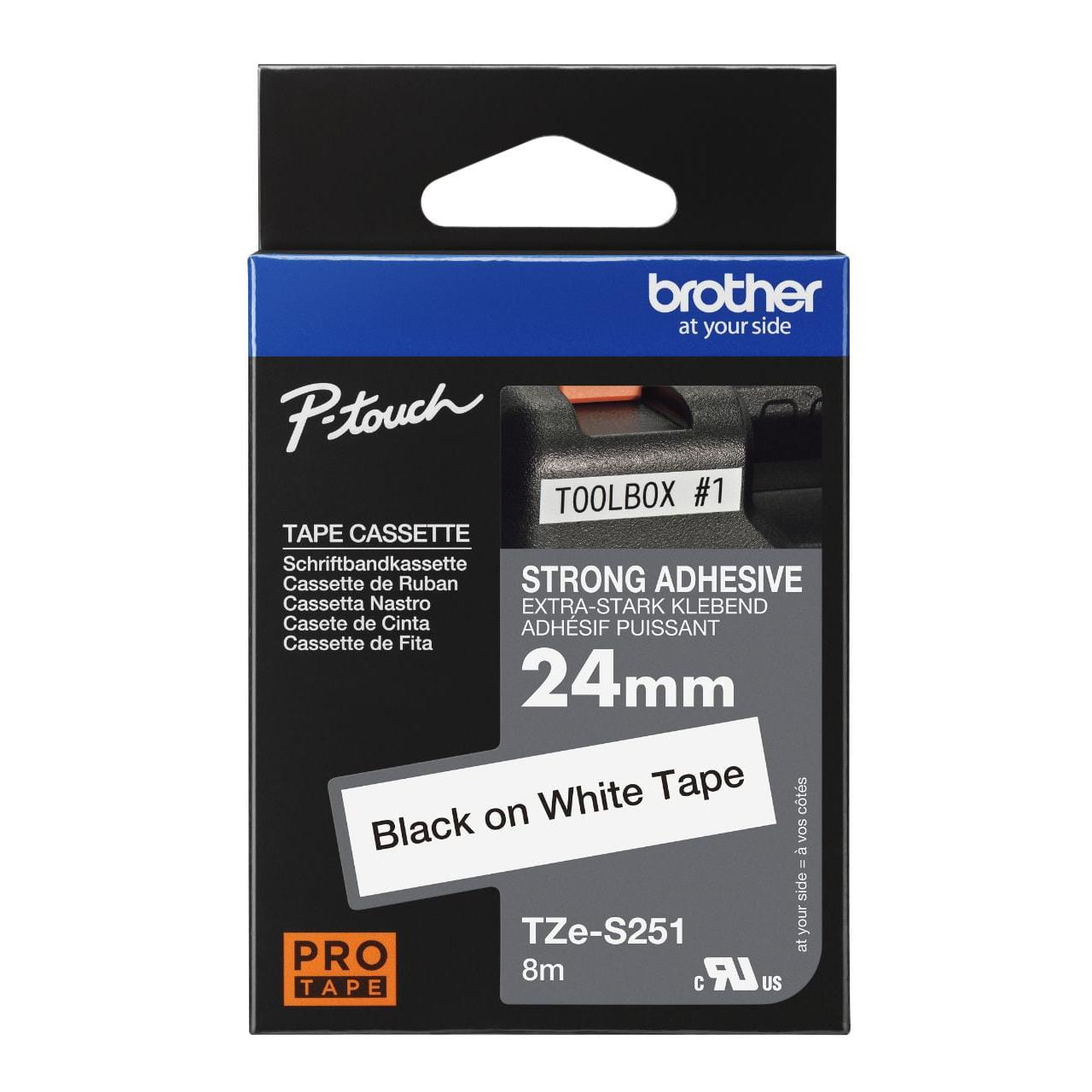 Brother Tze-S251 Genuine Label Printer (Label Maker) Tape 1