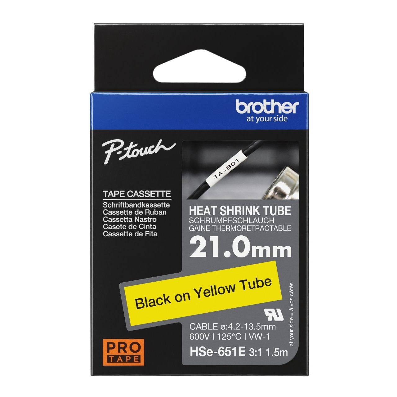 Brother HSe-651E Genuine Label Printer (Label Maker) Tape 1
