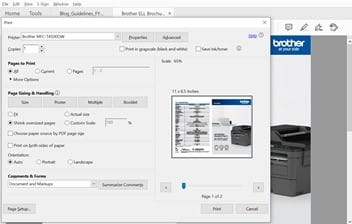 Reducing Printing Costs - Print preview