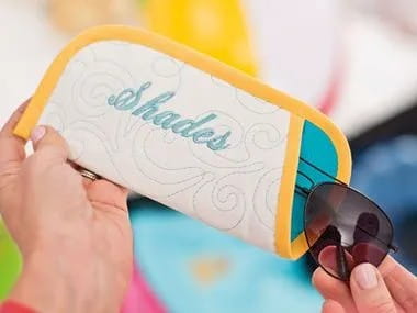 Embroidery Designs - Personalized Shades Holder
