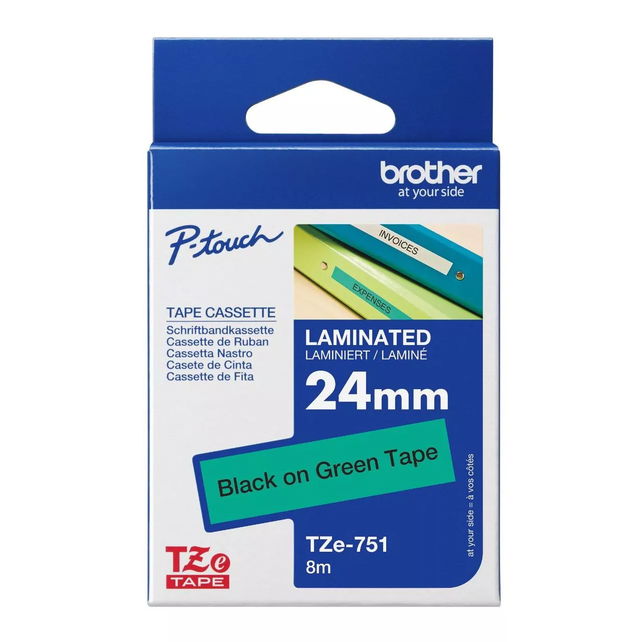 Brother TZe-751 Genuine Label Printer (Label Maker) Tape 1