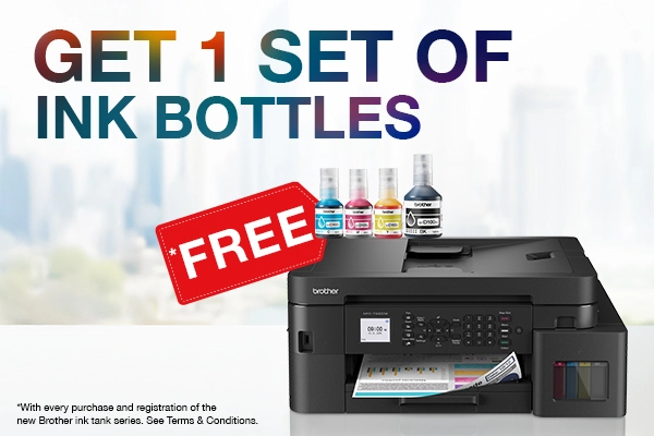 Free Ink Bottles Set Promotion | Brother Gulf, Middle East & Africa