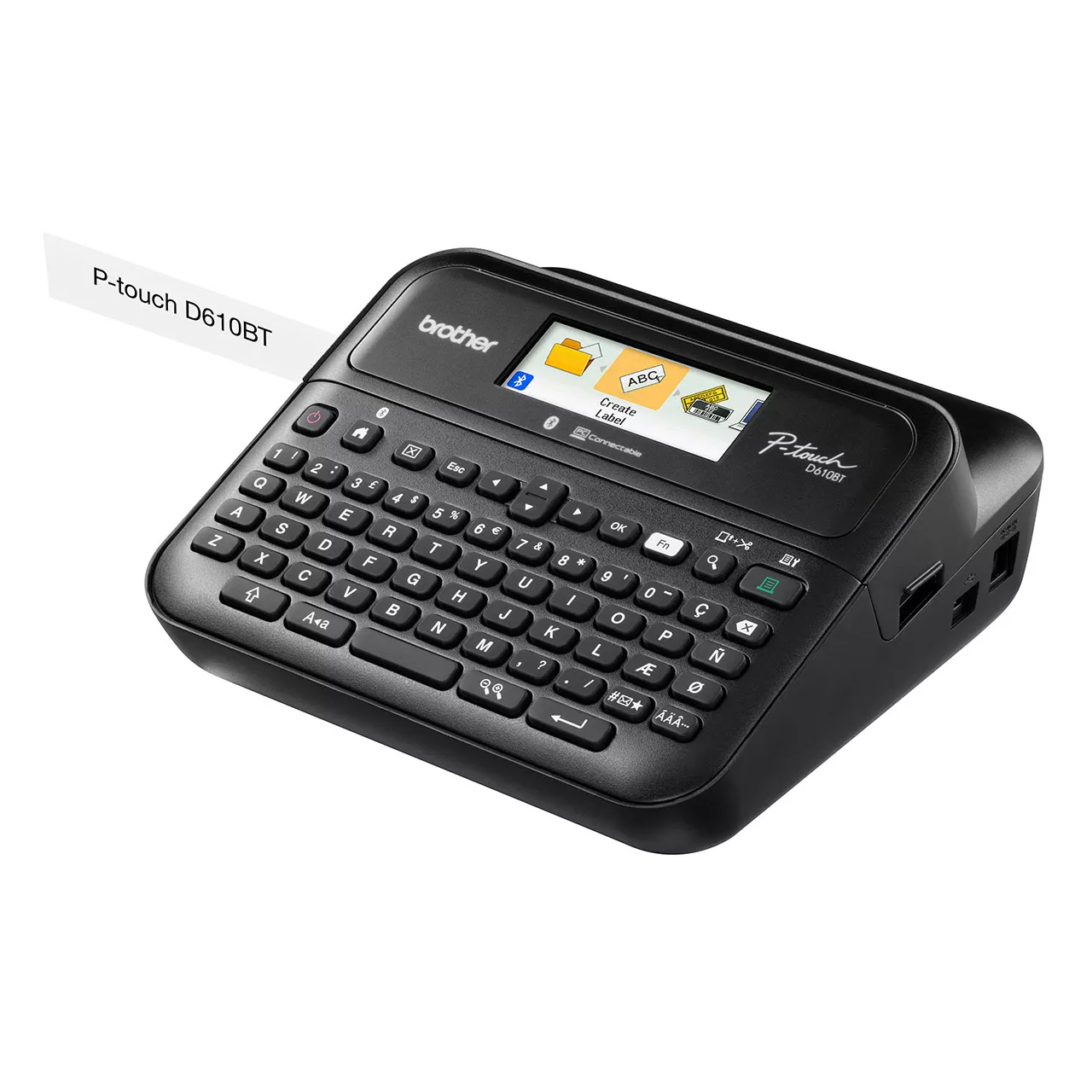 Brother PT-D610BT طابعات الملصقات منظر الجانب الأيسر