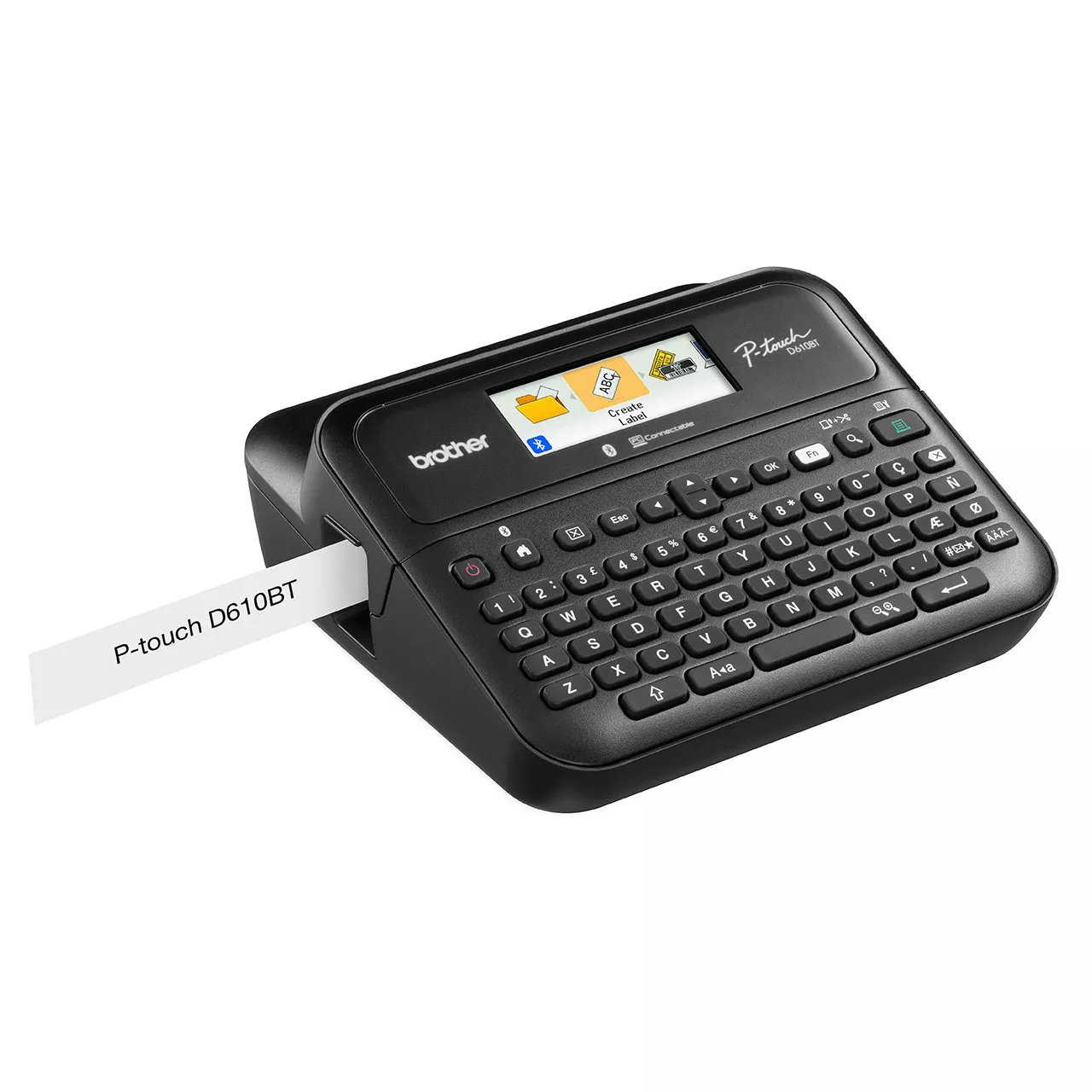 Brother PT-D610BT طابعات الملصقات منظر الجانب الأيمن