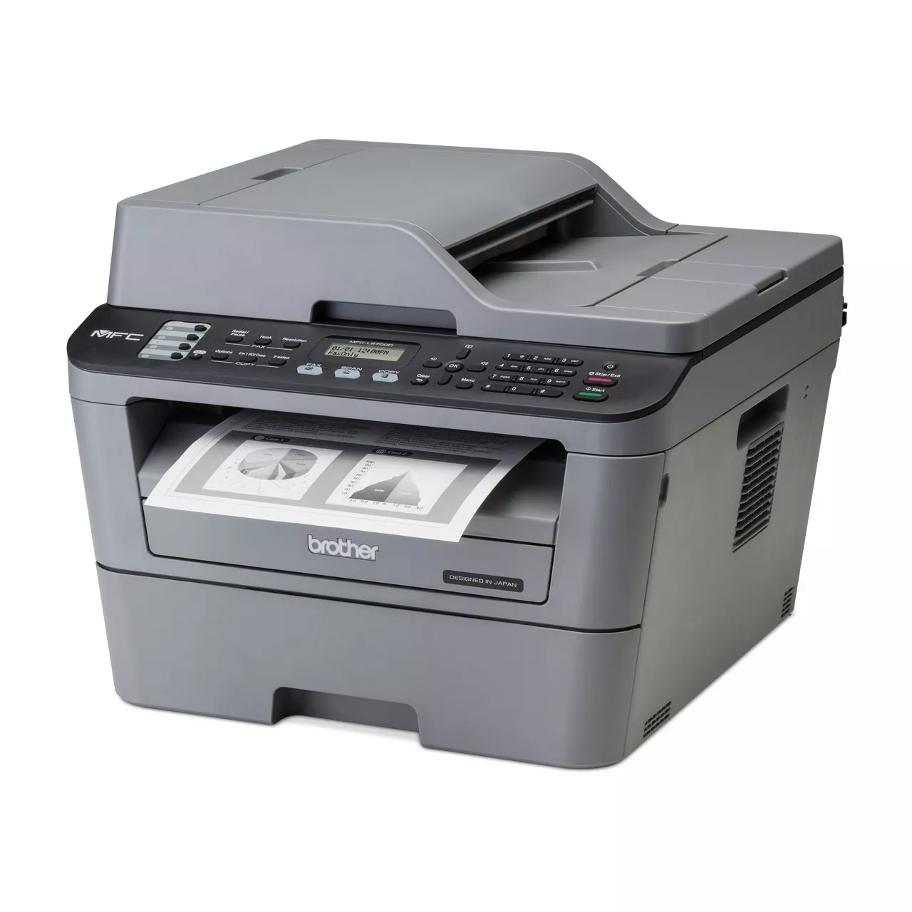 Brother MFC-L2700D Mono Laser Printer Left Side View