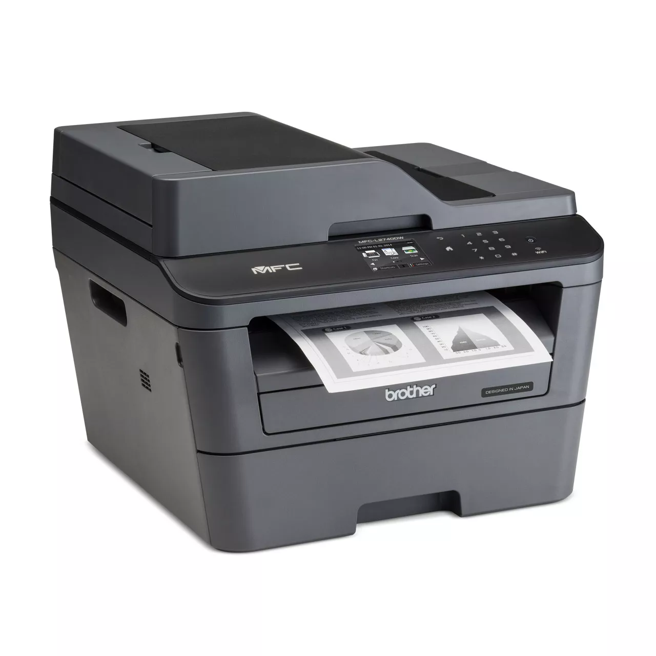 Brother MFC-L2740DW Mono Laser Printer Right Side View