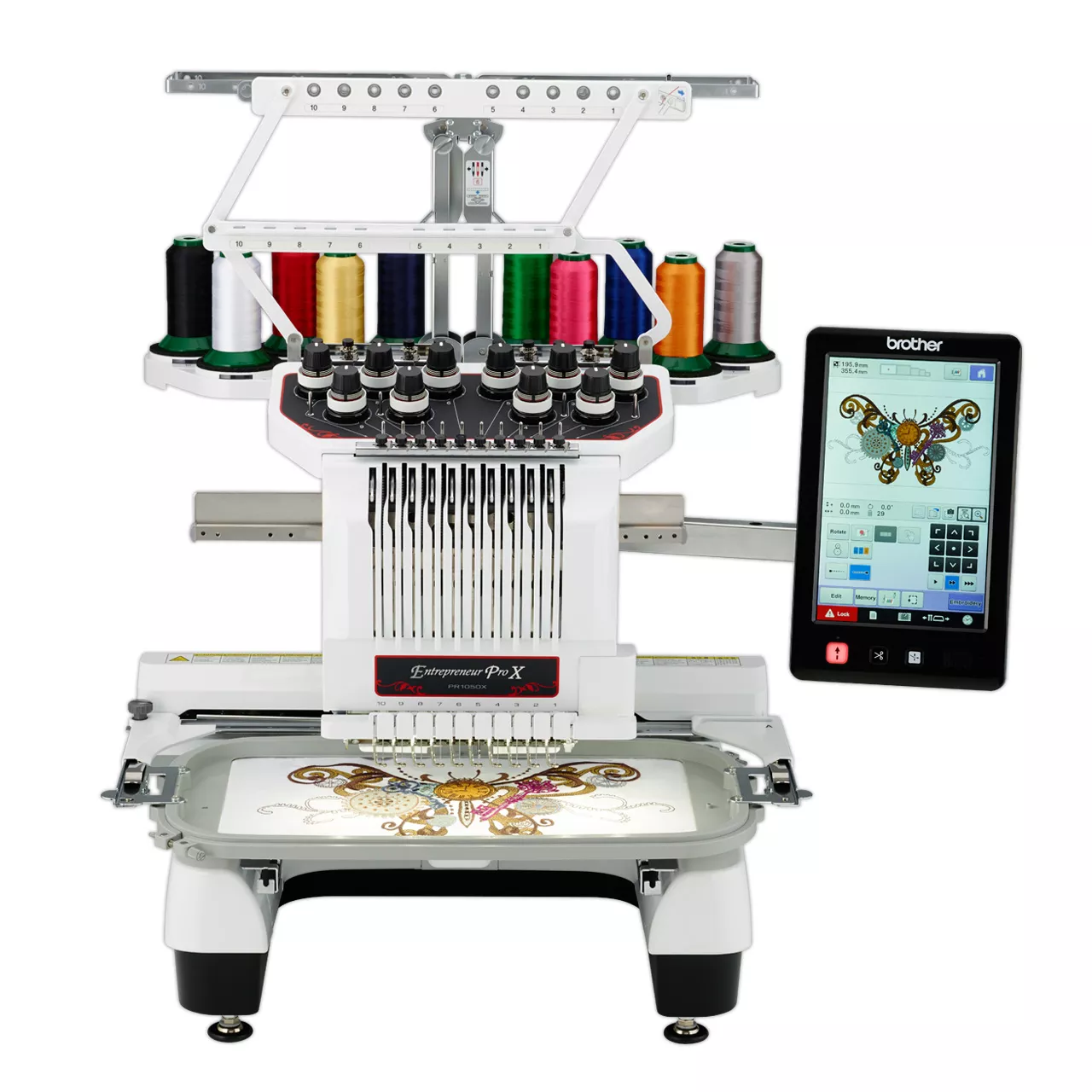 Brother PR1050X Commercial Embroidery Machine – front view